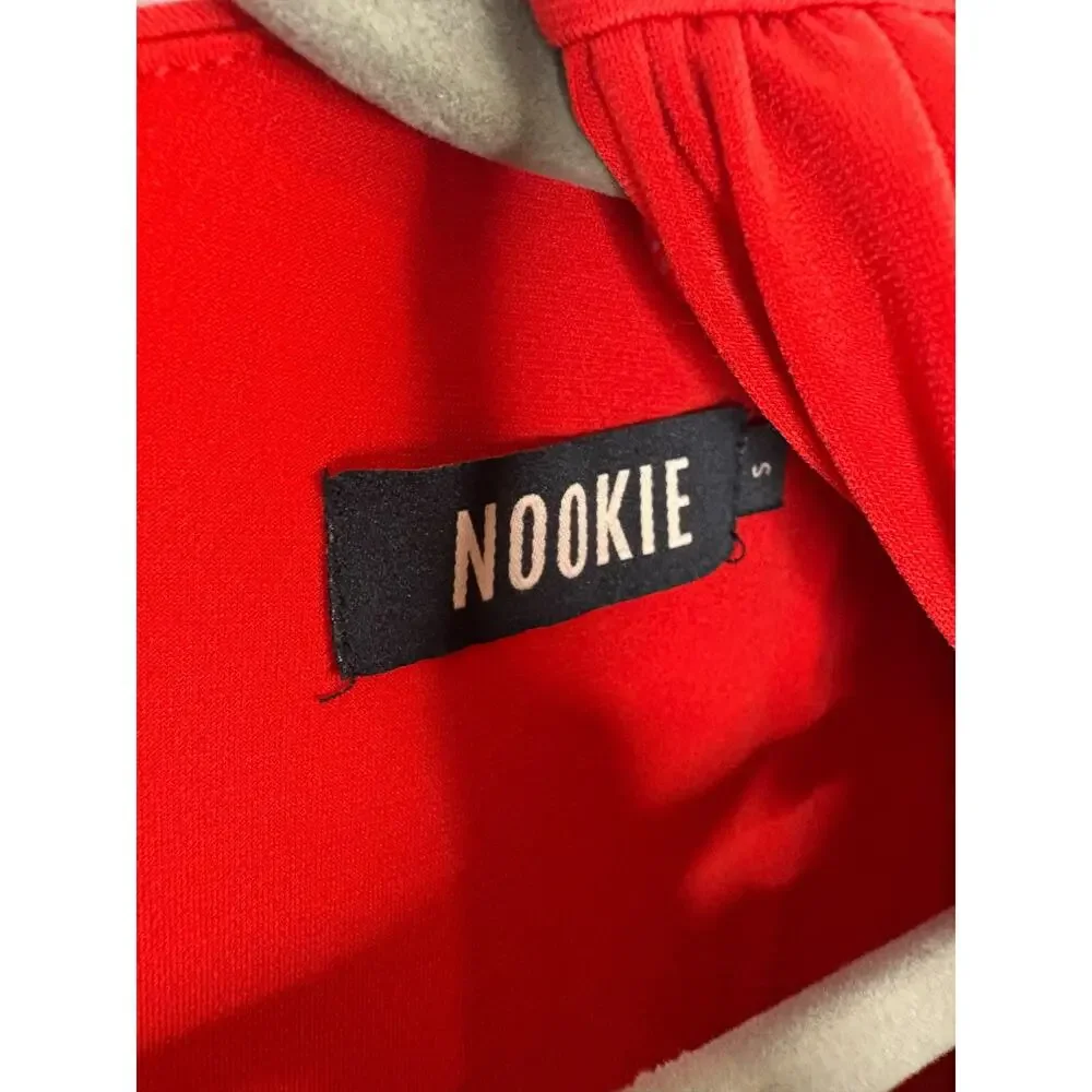 Nookie Farrah Gown Jersey Ruched Long Sleeve Party Formal Evening Prom Holiday S